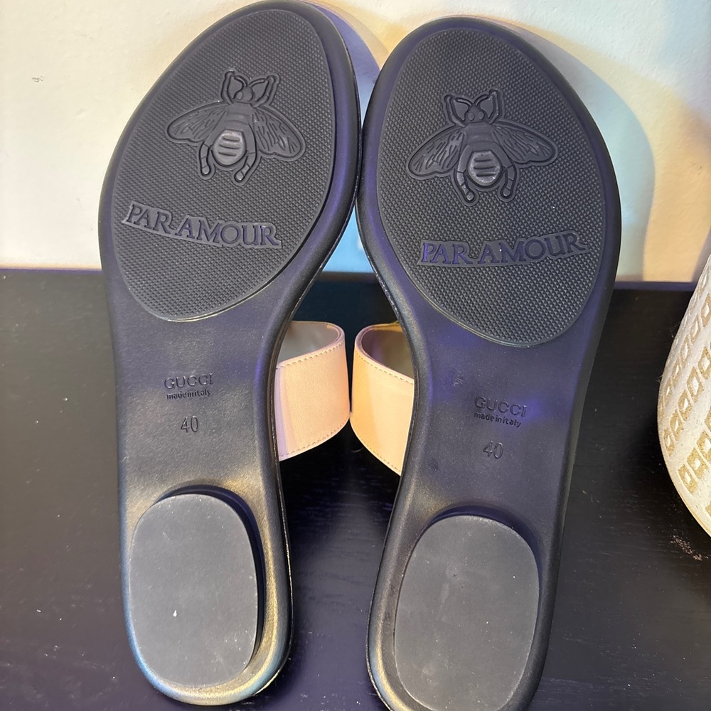 Gucci Tan Marmont thongs Double G - Picture 5 of 8